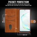 Shock Proof Flip Cover Back Case for Samsung Galaxy Note 10 Lite | Magnetic Wallet Leather Case with Stand - Image 6
