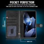 Shock Proof Flip Cover Back Case for 1+ Oneplus 13R 5G | Magnetic Wallet Leather Case with Stand - Image 4