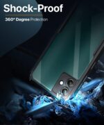 Shock Proof Clear Protective Back Case for Samsung Galaxy A04 4G - AirEDGE Technology | 360 Degree Camera Protection | Transparent Hybrid Back Case Mobile Cover - Black - Image 4