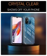 Crystal Clear Transparent Back Case Cover for Xiaomi Redmi 12C | Poco C55 | Full Device & Camera Protection Shockproof TPU | Flexible Silicone Back Cover Case Transparent - Image 4