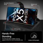 Shock Proof Flip Cover Back Case for Xiaomi Poco X5 Pro 5G | Magnetic Wallet Leather Case with Stand - Image 5