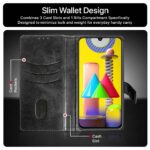 Shock Proof Flip Cover Back Case for Samsung Galaxy M31 Prime | Magnetic Wallet Leather Case with Stand - Image 3