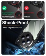 Shock Proof Clear Protective Back Case for Vivo X200 5G - AirEDGE Technology | 360 Degree Camera Protection | Transparent Hybrid Back Case Mobile Cover - Black - Image 3