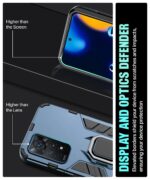 Shock Proof Back Case Mobile Cover for Redmi Note 11 Pro | Note 11 Pro + Plus | Back Cover Case (Tough Armor | Hybrid PC + TPU | Ring Holder & in-Built Kickstand | Blue) - Image 5
