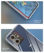 Transparent Back Cover Case Compatible with HMD Crest 5G Shockproof TPU Silicone Mobile Cover with Raised Bumps for Full Body & Camera Protection Clear/Transparent - Image 6