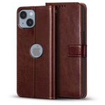 Shock Proof Flip Cover Back Case for Apple Iphone 14 | Magnetic Wallet Leather Case with Stand - Image 2