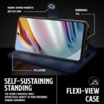 Shock Proof Flip Cover Back Case for Motorola Moto G60 | Magnetic Wallet Leather Case with Stand - Image 5