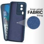 Slim Ultra Soft Rubberised Back Cover for iQOO Neo 7 | Neo 7 Pro 5G | Inner Velvet Fabric Lining | Matte Silicone Flexible Camera Protection Back Case  Blue - Image 2