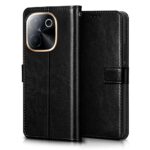 Shock Proof Flip Cover Back Case for Iqoo Z9S Pro 5G | Magnetic Wallet Leather Case with Stand - Image 3