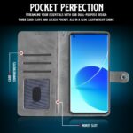 Shock Proof Flip Cover Back Case for Oppo Reno 6 Pro 5G | Magnetic Wallet Leather Case with Stand - Image 3