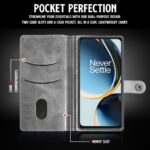 Shock Proof Flip Cover Back Case for 1+ Oneplus Nord Ce 3 Lite 5G | Magnetic Wallet Leather Case with Stand - Image 3