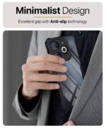 kelpuj Shock Proof Clear Protective Back Case for Infinix Smart 8 HD - AirEDGE Technology | 360 Degree Camera Protection | Transparent Hybrid Back Case Mobile Cover - Black - Image 8