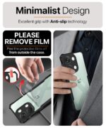 kelpuj Shock Proof Clear Protective Back Case for 1+ OnePlus Nord 3 5G - AirEDGE Technology | 360 Degree Camera Protection | Transparent Hybrid Back Case Mobile Cover - Black - Image 6