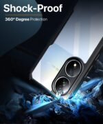 Shock Proof Clear Back Cover Case Mobile Cover for Vivo Y100 5G | Vivo T2 5G (Hard | Hybrid PC + TPU | Full Armour Device & Camera Protection | Black) - Image 4