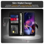 Shock Proof Flip Cover Back Case for Motorola Moto G05 | Magnetic Wallet Leather Case with Stand - Image 4