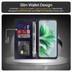 Shock Proof Flip Cover Back Case for Oppo Reno 11 5G | Magnetic Wallet Leather Case with Stand - Image 6