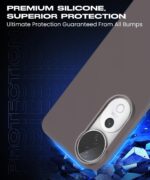 Slim Frameless Back Cover for Vivo V40 | V40 Pro 5G | T3 Ultra 5G | Ultra Thin Lightweight Design & Camera Protection | Soft Matte Silicone Flexible Mobile Case (Grey) - Image 8