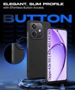 Slim Frameless Back Cover for Oppo A3x 5G | A3x 4G | A3 5G | Ultra Thin Lightweight Design & Camera Protection | Soft Matte Silicone Flexible Mobile Case (Black) - Image 6