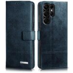 Shock Proof Flip Cover Back Case for Samsung Galaxy S22 Ultra | Magnetic Wallet Leather Case with Stand