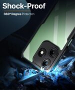 Shock Proof Clear Protective Back Case for Tecno Spark 10C - AirEDGE Technology | 360 Degree Camera Protection | Transparent Hybrid Back Case Mobile Cover - Black - Image 5