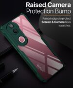 Shock Proof Clear Protective Back Case for iQOO Z10R 5G | Vivo V50 5G | V50e 5G | V50 Elite Edition | 360 Degree Camera Protection | Transparent Hybrid Back Case Mobile Cover Green - Image 8