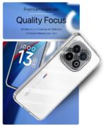 Crystal Clear Transparent Back Case Cover for Compatible with iQOO 13 5G | Full Device & Camera Protection Shockproof TPU | Flexible Silicone Back Cover Case Transparent - Image 8