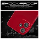 kelpuj Back Cover for Mi Redmi 12 5G | Poco M6 Pro 5G | Ultra Slim Soft Rubberised Case | Inner Velvet Fabric Lining | Matte Silicone Flexible Mobile Case | Camera Protection - Crimson Red - Image 6