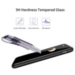 Luxury Mirror Bumper Back Tempered Glass Case All Angle Protection Full Mirror View Back Lightweight Matte Soft Back Case Cover for Apple iPhone XR - Black - Image 4