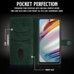 Shock Proof Flip Cover Back Case for Motorola Moto G60 | Magnetic Wallet Leather Case with Stand - Image 4