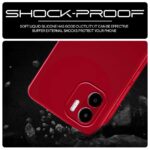 Back Cover for Xiaomi Mi Redmi A1 | Redmi A2 | Ultra Slim Soft Rubberised Case | Inner Velvet Fabric Lining | Matte Silicone Flexible Mobile Case | Camera Protection - Crimson Red - Image 4