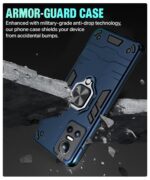 Shock Proof Back Case Mobile Cover for Realme GT Neo 3 5G | Back Cover Case (Tough Armor | Hybrid PC + TPU | Ring Holder & in-Built Kickstand | Blue) - Image 5