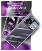 Crystal Clear Transparent Back Cover Case Compatible with Lava Agni 3 5G Shockproof Flexible TPU Silicone Case with Raised Edges for Full Body & Camera Protection - Image 7