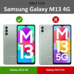 Shock Proof Flip Cover Back Case for Samsung Galaxy M13 4G | Magnetic Wallet Leather Case with Stand - Image 2