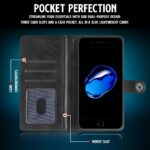 Shock Proof Flip Cover Back Case for Apple Iphone 7 Plus | Magnetic Wallet Leather Case with Stand - Image 6