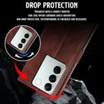 Shock Proof Flip Cover Back Case for Vivo V27 | Magnetic Wallet Leather Case with Stand - Image 4