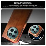 Shock Proof Flip Cover Back Case for 1+ Oneplus 12 5G | Magnetic Wallet Leather Case with Stand - Image 8