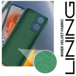 Back Cover for Motorola Moto Edge 50 5G Fusion | Moto G96 5G Fusion Ultra Slim Soft Case | Inner Velvet Fabric Lining | Matte Silicone Flexible Mobile Case | Camera Protection - Green - Image 3