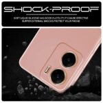 Back Cover for Vivo V29e 5G | Ultra Slim Soft Rubberised Case | Inner Velvet Fabric Lining | Matte Silicone Flexible Mobile Case | Camera Protection - Baby Pink - Image 4