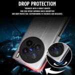 Shock Proof Flip Cover Back Case for Vivo X200 Pro 5G | Magnetic Wallet Leather Case with Stand - Image 5