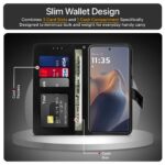 Shock Proof Flip Cover Back Case for Motorola Moto Edge 60 Fusion | Magnetic Wallet Leather Case with Stand - Image 3
