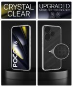 Crystal Clear Transparent Back Cover Case Compatible with Poco F6 5G Shockproof Flexible TPU Silicone Case with Full Body & Camera Protection Transparent - Image 3
