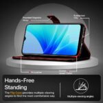 Shock Proof Flip Cover Back Case for Oppo A57 | Magnetic Wallet Leather Case with Stand - Image 5