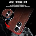 Shock Proof Flip Cover Back Case for Vivo Y100 5G | Magnetic Wallet Leather Case with Stand - Image 6