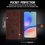 Shock Proof Flip Cover Back Case for Samsung Galaxy A05S 5G | Magnetic Wallet Leather Case with Stand - Image 6