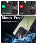 Shock Proof Clear Back Case Mobile Cover for iQOO Z9 5G (Hard | Hybrid PC + TPU | Full Armour Device & Camera Protection | Black) - Image 4