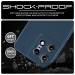 kelpuj Back Cover for Motorola Moto Edge 50 Pro | Ultra Slim Soft Rubberised Case | Inner Velvet Fabric Lining | Matte Silicone Flexible Mobile Case | Camera Protection - Blue - Image 6