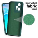 Ultra Slim Soft Rubberised Back Cover for 1+ OnePlus Nord CE 2 Lite 5G | Inner Velvet Fabric Lining | Matte Silicone Flexible Camera Protection Back Case - Green - Image 4