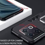 Polycarbonate Ring Holder & Kickstand in-Built Excellent 360 Degree Protection Tough Armor Bumper Back Cover for 1+ OnePlus 10 Pro 5G (Carbon Black) - Image 2