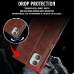 Shock Proof Flip Cover Back Case for Samsung Galaxy F14 5G | Magnetic Wallet Leather Case with Stand - Image 6