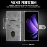 Shock Proof Flip Cover Back Case for Oppo Reno 13 Pro 5G | Magnetic Wallet Leather Case with Stand - Image 4